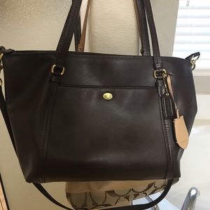 Big leather coach purse